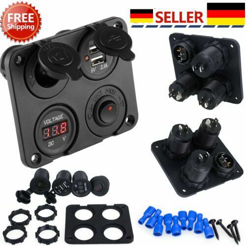 SUPRBIRD 12V Zigarettenanzünder Steckdose - QC3.0 USB Mit Voltmeter 120W