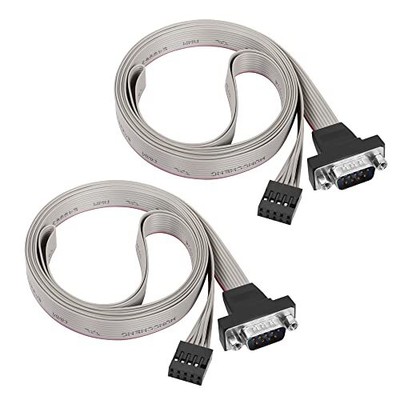 DB9 to 10Pin IDC Serial Cable2Pack RS232 Serial Male to 10 Pin 2x5 IDC Mother...