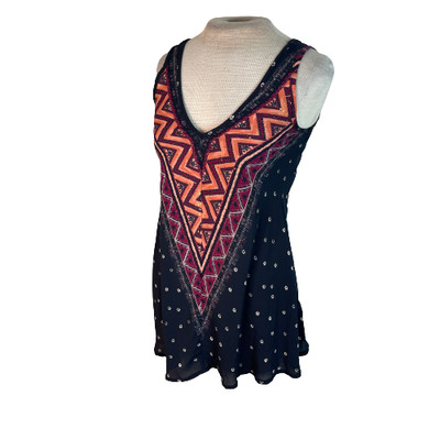Xhilaration Boho Bohemian Tank Top Navy Blue XS