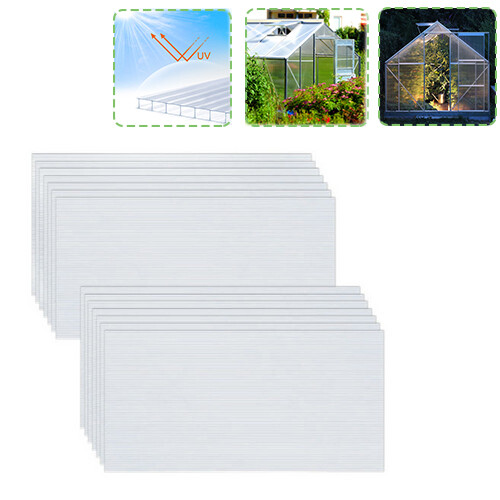 14er Set Hohlkammerstegplatte Doppelstegplatten GewÃ¤Chshaus Platten Stegplatten