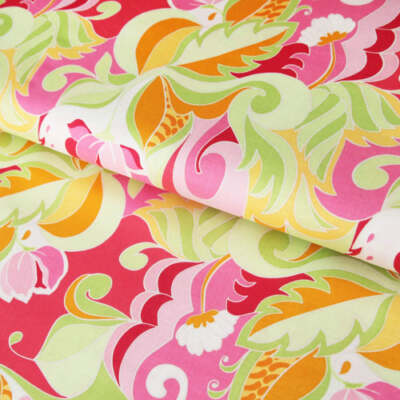 Baumwollstoff "bunte Knospen" Extravaganza von Riley Blake Designs -  in orange,