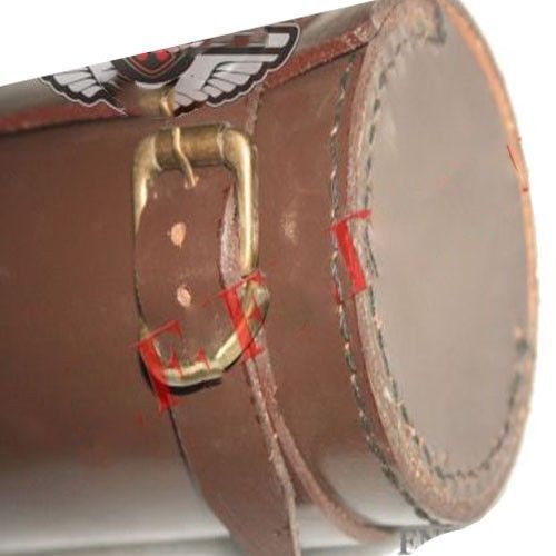 Vintage Brown Leather Tool Bag Roll With M Logo Engraving Customised 