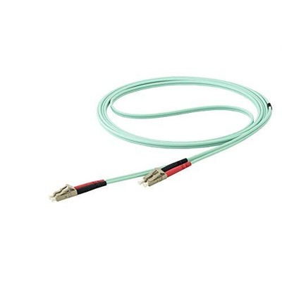 StarTech.com 7m OM4 LC to LC Multimode Duplex Fiber Optic Patch Cable - Aqua -