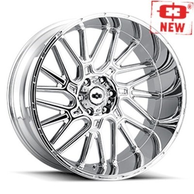 1 New 22x12 Vision 404 Brawl Chrome 8x170 ET-51 Wheel Rim