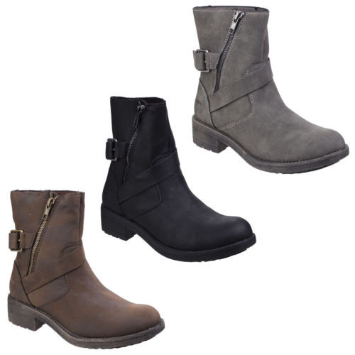 Stormwells Blu Navy Cane Paw Stampa Donna Largo Polpaccio Stivali Di - Foto 8