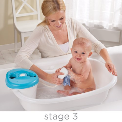 Summer Infant Newborn to Toddler Bath Center and Shower, Blue