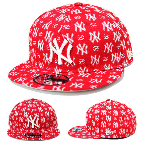 New Era New York Yankees Fitted Hat Team Logo Allover Custom