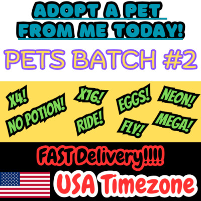 ADOPT A PET FROM ME! Mega Neon Fly Ride No Potion FAST DELIVERY! USA! CHEAP! #2