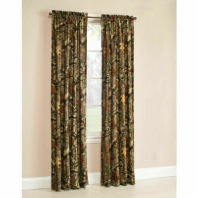Mossy Oak Break-Up Infinity Window Curtain Panels,Sets Of 2, Dimensions:40''x 84''