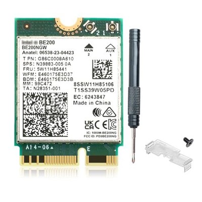 WiFi 7 BE200 BE200NGW M.2 WiFi Card BT5.4 802.11BE Tri-Band 8774Mbps NGFF WiF...