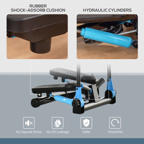Soozier Twist Stair Stepper Machine with Rocking Handlebars, Cardio Climber