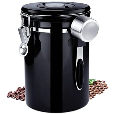 Frasheng Barattolo caffè Ermetico,Contenitore in Acciaio Inox,Valvola (g7u)