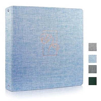 3 Ring Binder 1 Inch Fabric Round Ring Binder for Letter-Siz