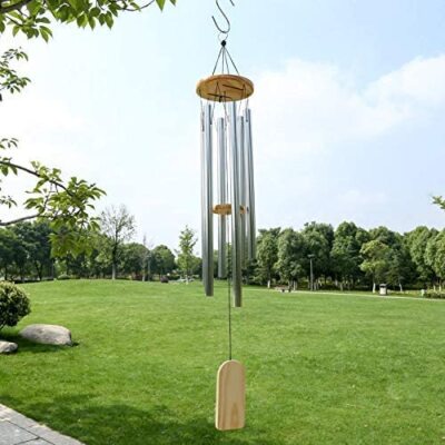 29" Wind Chimes Large Deep Tone Chapel Bells 5 Tubes Outdoor Garden Home Decor