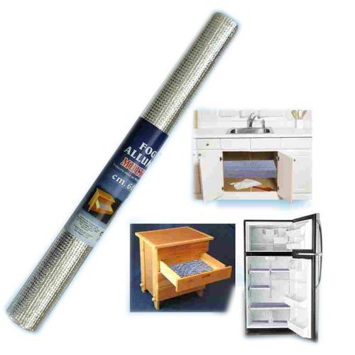 Foglio Alluminio Multifunzione Cucina Tappeto Protezione Mensole 60x200cm moc