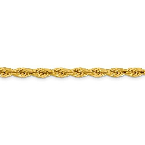 Pre-owned Superdealsforeverything Real 14kt 4.75mm Semi-solid Rope Chain Chain Bracelet; 8 Inch In Yellow