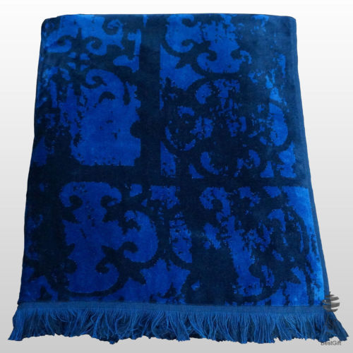 Articles et textiles bleus jacquard pour la salle de bain