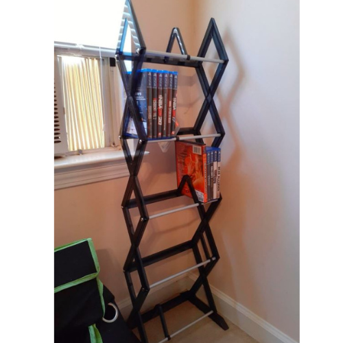 Media Storage Rack For Dvd PS4 Cd Movie Organizer Shelf Tower Stand Video Game