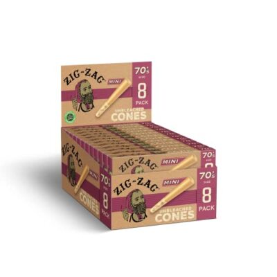 Zig-Zag 70mm Unbleached PreRolled Cones