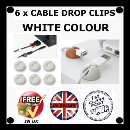 White Computer Cable Clips