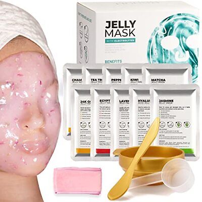 BRÜUN Peel-Off Jelly Mask Hydrating Premium Modeling Rubber Mask Spa Set - 10 