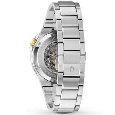 Pre-owned Bulova Men's Watch Maquina Sapphire Automatic Skeleton Dial Bracelet 98a224