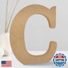 AOCEAN 8 Inch Designable Wood Letters, Unfinished Wood Letters for Wall Decor Decorative Standing Letters Slices Sign Board Decoration for Craft Home Party Projects (C)