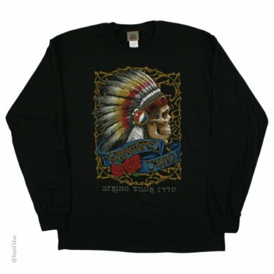 GRATEFUL DEAD-SPRING TOUR '90-LONG SLEEVE BLACK T-SHIRT - M,L,XL,XXL Garcia,Lesh