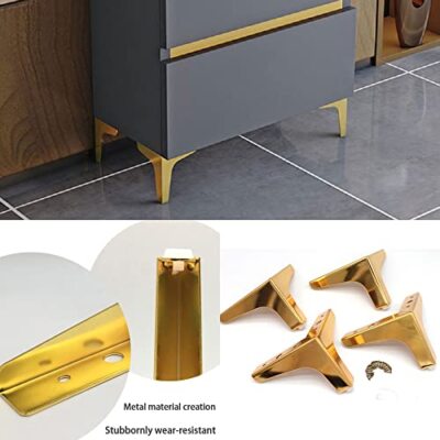 4 Inch Furniture Legs Metal Furniture Legs For Cabinet Sofa Tv Stand Bookcase 4p