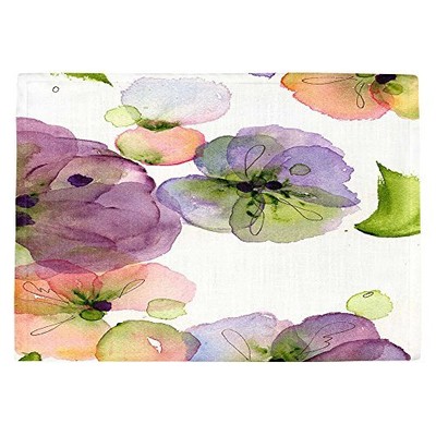 Made in USA - DiaNoche Fabric Kitchen Place Mats by Dawn Derman Pansy Fall