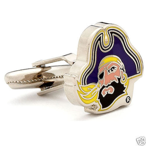 NCAA Enamel Silver Plated Cufflinks for Men