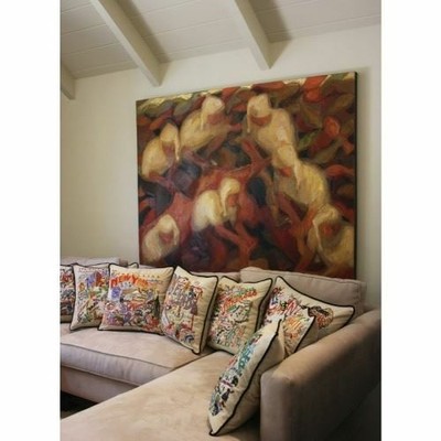 Kansas City Hand-Embroidered Pillow