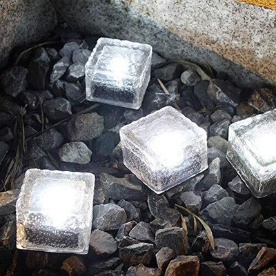 Solar Glass Brick Light - Solar Ice Cube LED Light - Crystal Brick Stone Lamp