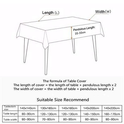 Washable Cotton Linen Solid Design TableclothRectangle Table Cloth Cover for ...
