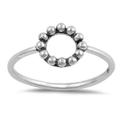 925 Sterling Silver Circle Dots Fashion Ring New Size 3-10
