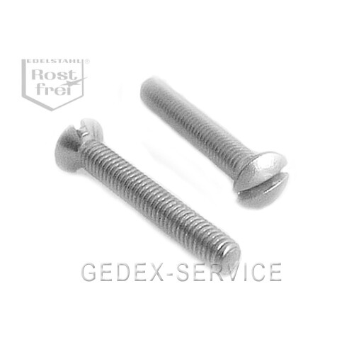 âï¸ M4 Linsensenkkopfschrauben Din 964 M4x5 - M4x80 Schlitz Iso 2010 Edelstahl A2