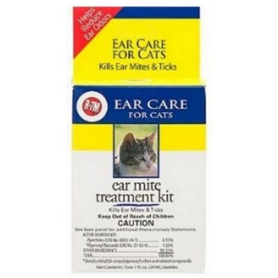 R-7M Ear Mite Treatmnt Kit Cat 2 Oz By Miraclecare