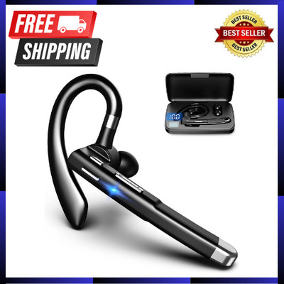 Bluetooth Headset for Cell Phones 500Hrs Standby Time with LED Charging Case 270