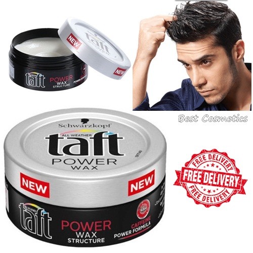 New Schwarzkopf Taft Power Wax Caffeine Power Formula Men Hair
