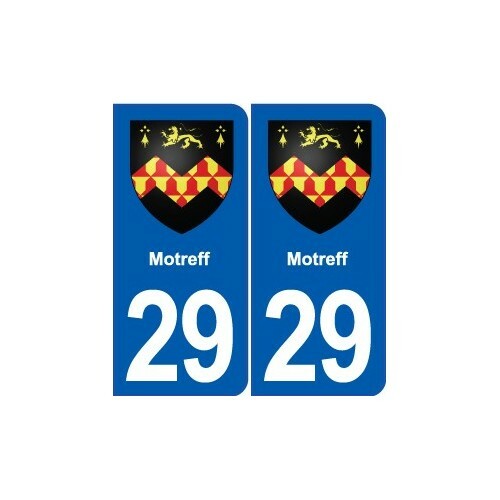29 Motreff Blason Autocollant Plaque Stickers Ville - Angles : Arrondis