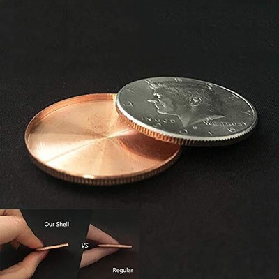 1pc Expanded Shell (Head, Half Dollar) Magic Tricks Coin Appear/Vanish Magic ...