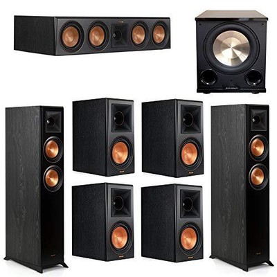 Klipsch 7.1 Ebony System - 2 RP-5000F, 1 RP-504C, 4 RP-600M, 1 PL-200II