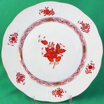 CHINESE BOUQUET RUST by  Herend Salad Plate 7.5'' NEW NEVER USED made in Hungary 