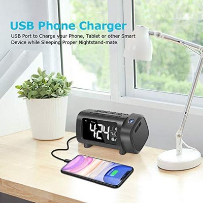 Projection Alarm Clock For Bedroom Radio Alarm Clock With Projection On Ceiling