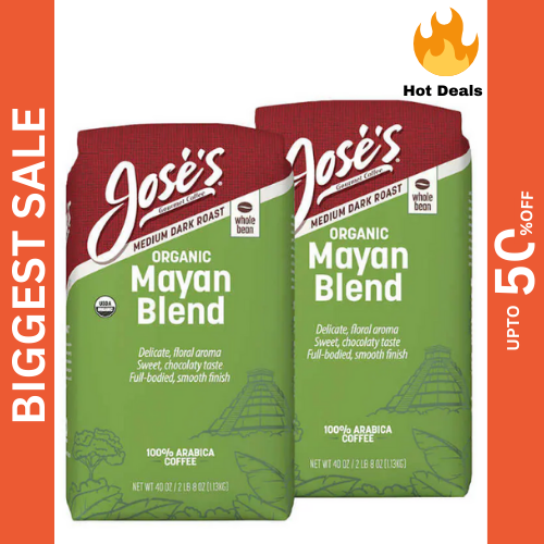 Jose&rsquo;s 100% Organic Mayan Whole Bean Coffee (5 lbs, 2-pack)