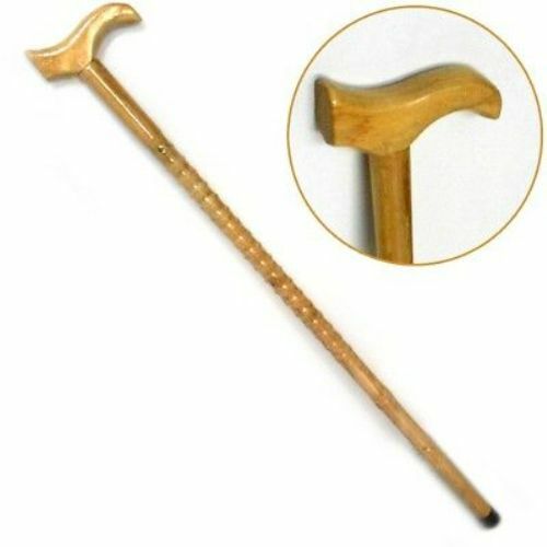 Bastone Da Passeggio Per Anziani Disabili Legno Marrone lunghezza 90cm moc