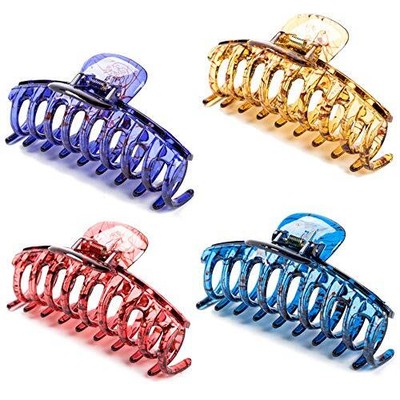 Hair Jaw Claw Clip for Women 4.3 Inches Plastic Barrettes Hair Accessories 