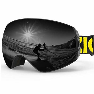 Zionor Lagopus X4 Skibrille Antibeschlag Magnet Linsenersatz 100% UV400 schwarz