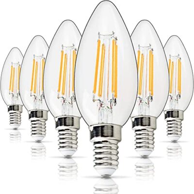 C35 E14 4w European Base Bulb equivalent To 50 Watt Replacement Bulb By High O