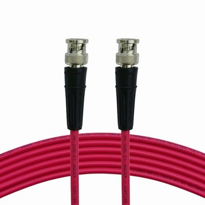 AV-Cables 12G 4K UHD SDI BNC RG59 Cable - Belden 4505R - Red 1.5ft